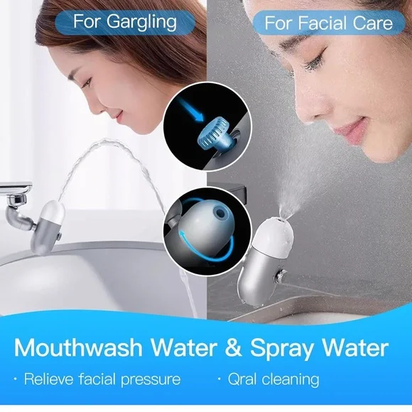 Rotatable Faucet for Bathroom Sink,Multi-Function Sink Faucet Extender (Silvery)